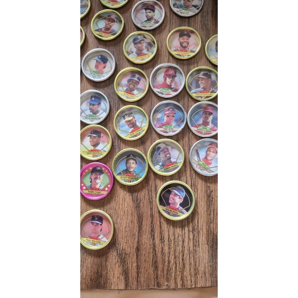 Vintage MLB Baseball Milk Caps / Pogs Lot of 52 – Topps 1989 Stars - Picture 3 of 8